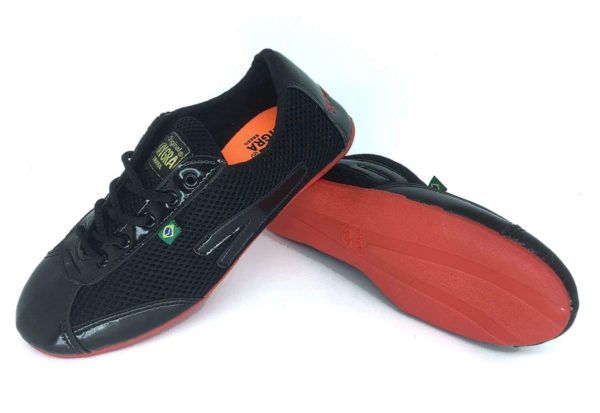 Taygra Dance Trainers - Slim (Black and Red)