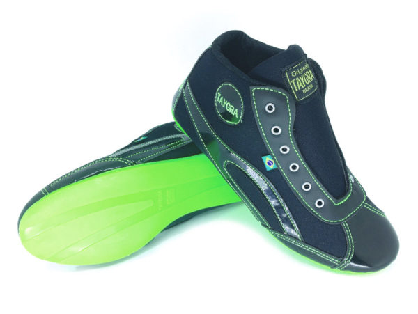 Taygra Dance Trainers - Mid-top (Black and Green)